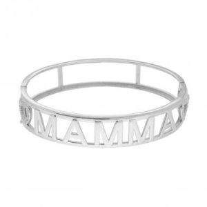Bracciale Rigido con Zirconi Bianchi Argento 925